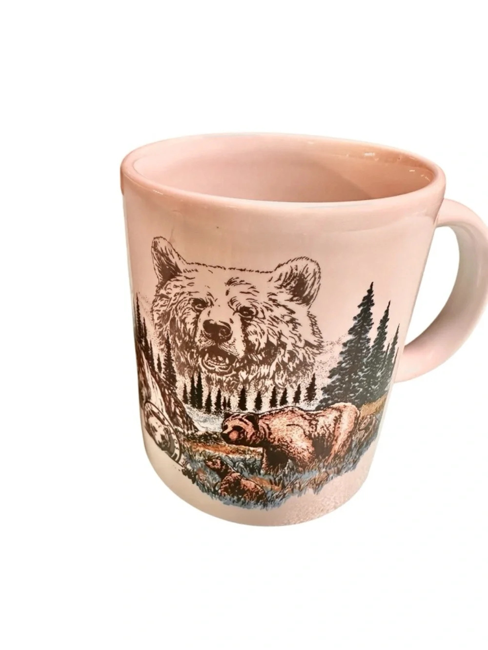 Vintage Bears & Fish Canada Tourist Man Cave CountryCoffee Mugs Cups (2)
